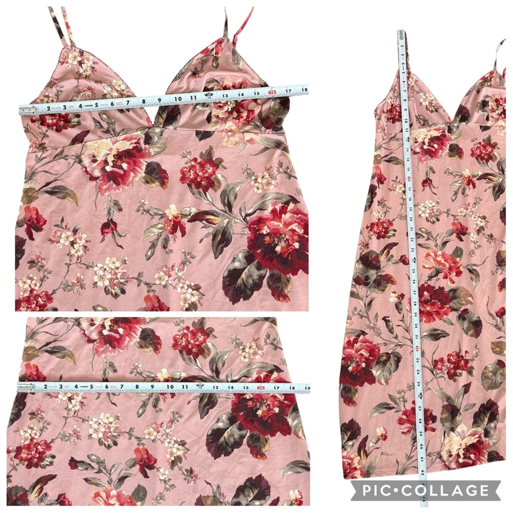 Zimmermann Floral Cassia Midi Slip Dress Thin Straps Pink Women’s Size 10 - Picture 11 of 13